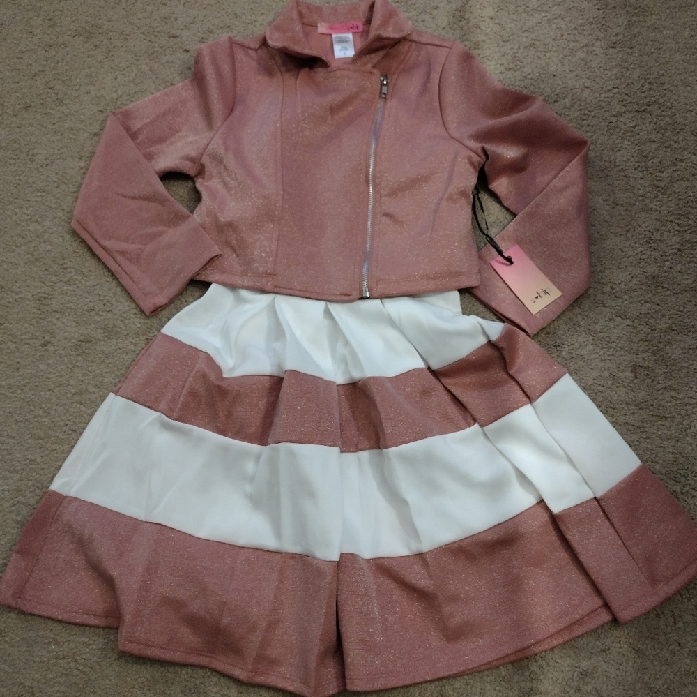 2 Hip Jacket And Sleeveless Dress Girl Size 10